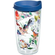 Tervis Watercolor Songbirds Made in USA Double Walled  Insulated Tumbler Travel Cup Keeps Drinks Cold & Hot, 16oz, Classic