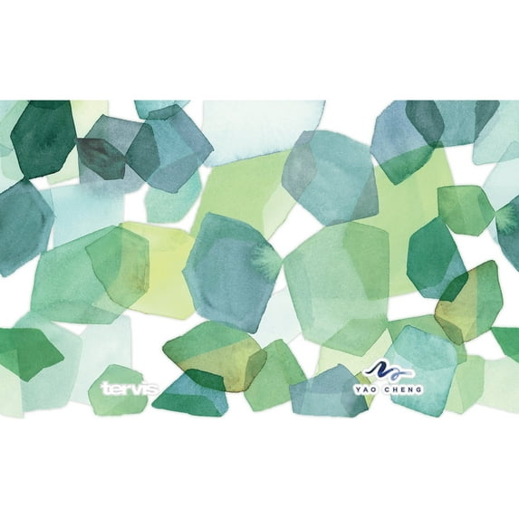 Tervis Yao Cheng Green Crystal Made in USA Double Walled Insulated Travel Tumbler, Hexagon Green Blue 16oz 4pk