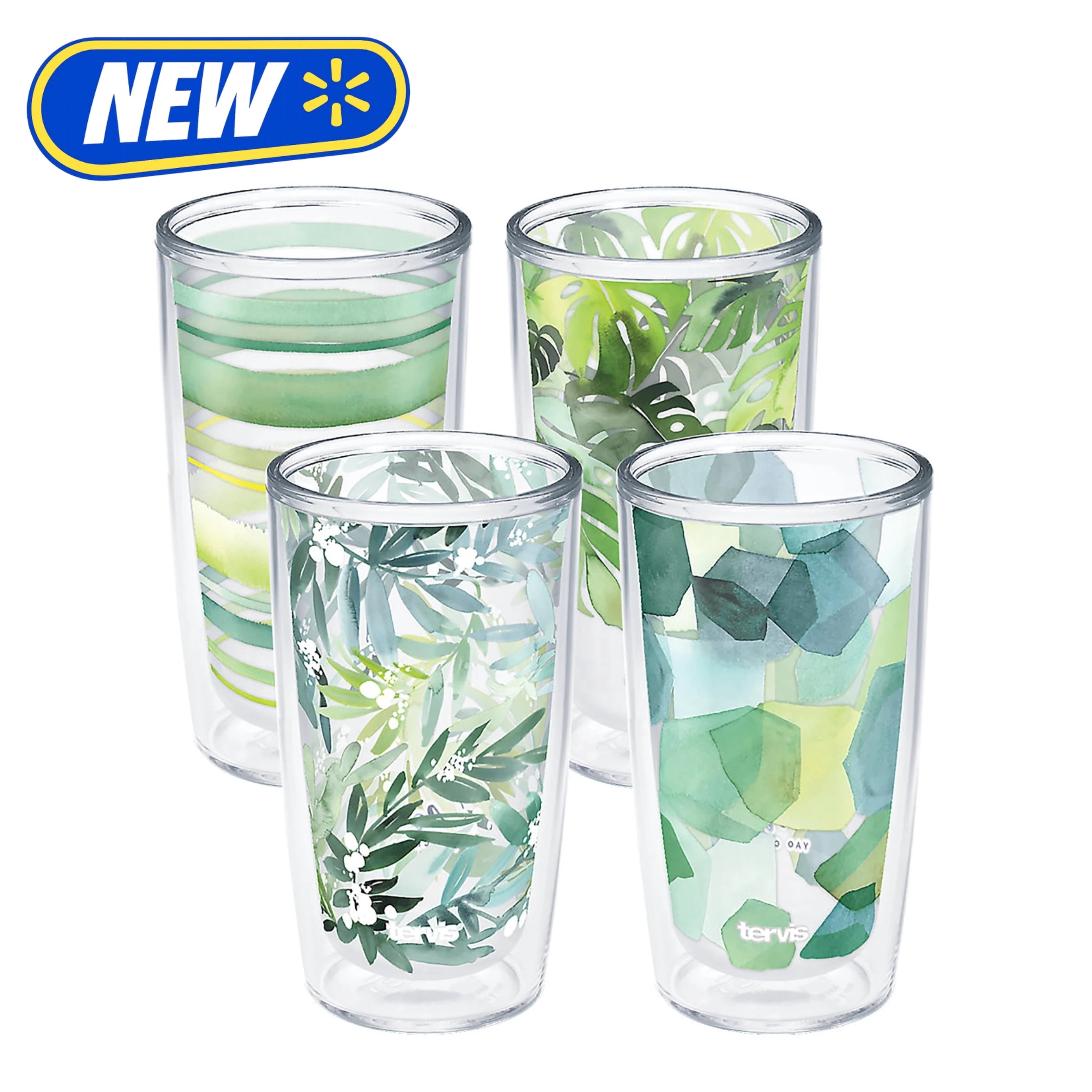 Tervis Classic Tritan Yao Cheng - Green Collection | 16oz Classic Tumbler, Set of 4