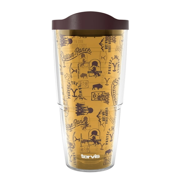 Tervis Yellowstone Not My First Rodeo Made in USA Double Walled Insulated Travel Tumbler, Classic 24oz