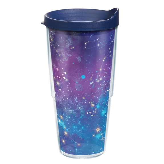Tervis Zodiac Galaxy Made in USA Double Walled Insulated Tumbler Travel Cup Keeps Drinks Cold & Hot, 24oz, Classic