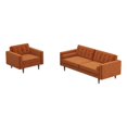 thumbnail image 1 of Tery 2-Piece Modern Living Room Velvet Loveseat and Lounge Chair Set in Orange, 1 of 4