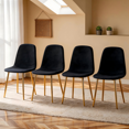 thumbnail image 1 of TesNus Dining Chairs Set of 4, Modern Mid Century Kitchen Chairs, 4PCS, Soft Velvet with Metal Legs for Home Kitchen Dining Chair, 1 of 9