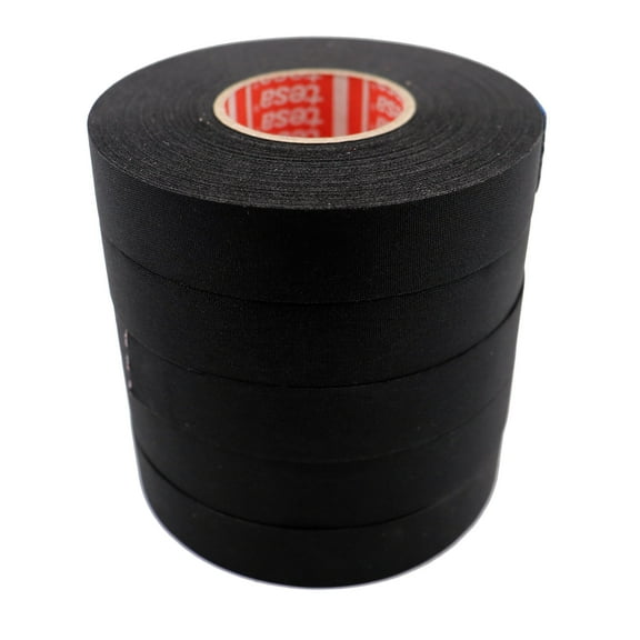 Tesa 51036 19mm*25m Flag-Resistant PET Cloth Automotive Harnesses Tape for The Engine,  5 Rolls