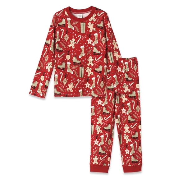 Tesa Babe Boutique Christmas Gingerbread Bamboo Cotton Pajama Set (Size 6Y)