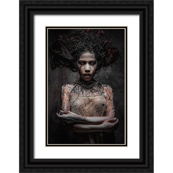 Tesching, Klaus 13x18 Black Ornate Wood Framed with Double Matting Museum Art Print Titled - Natural