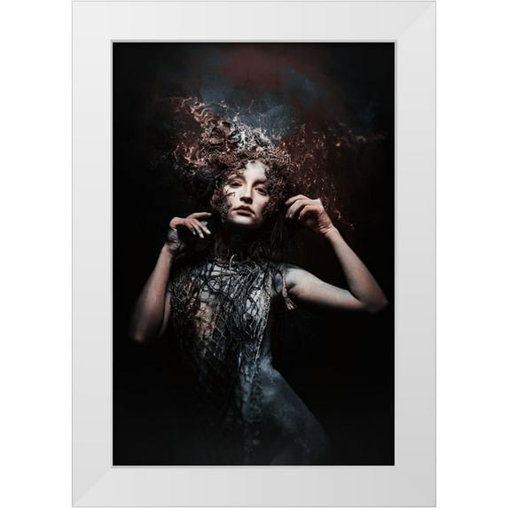Tesching, Klaus 23x32 White Modern Wood Framed Museum Art Print Titled - from space