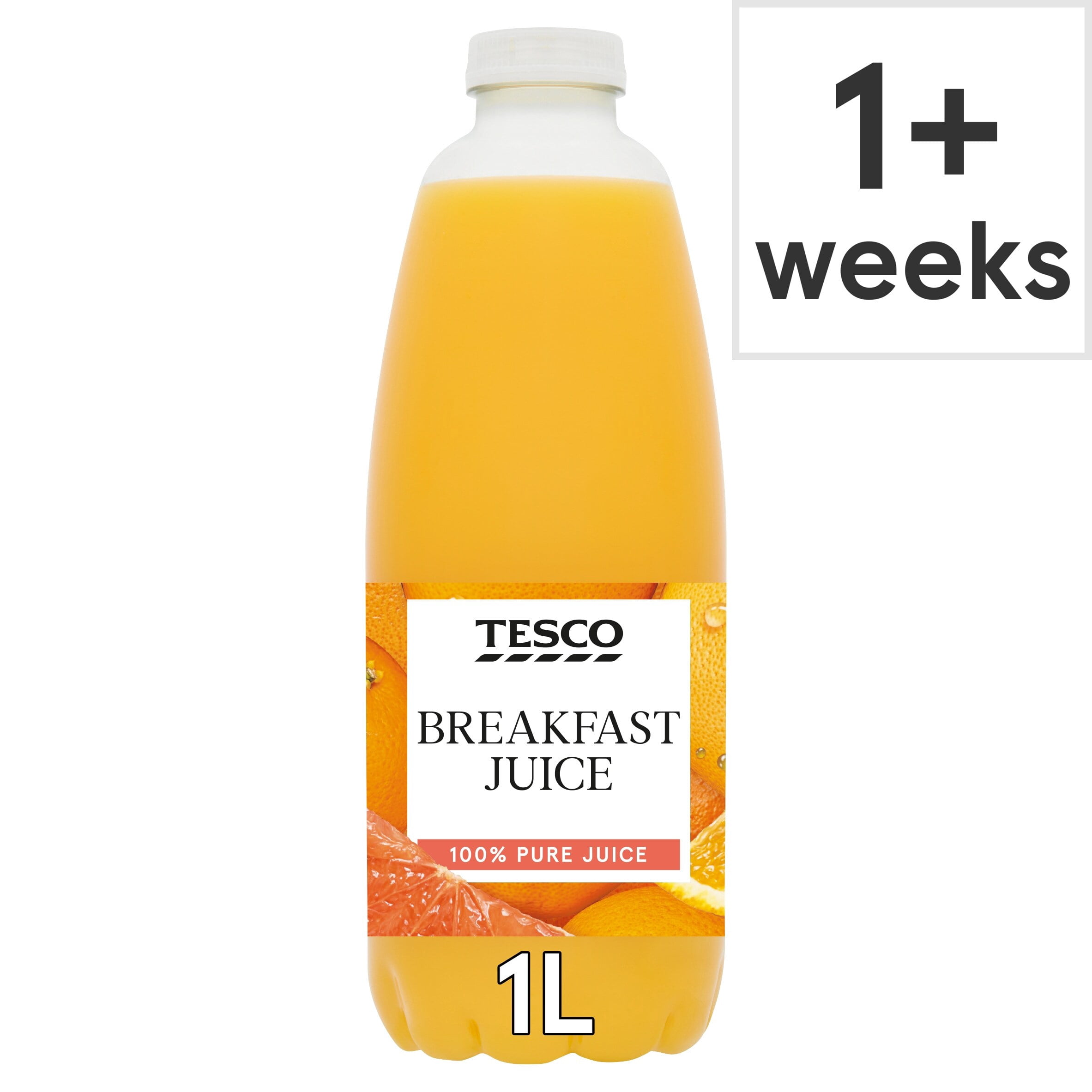 Tesco 100% Pure Breakfast Juice 1L, Imported from Britain