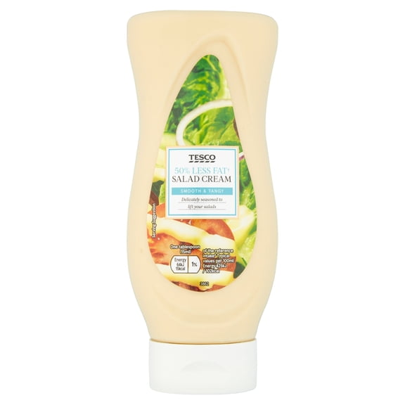 Tesco 50% Less Fat Salad Cream 450Ml, Imported from Britain