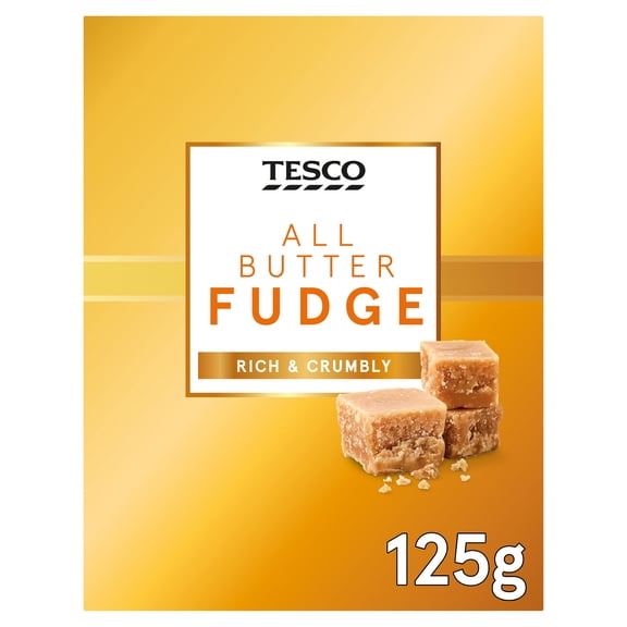 Tesco All Butter Fudge 125G, Imported from Britain