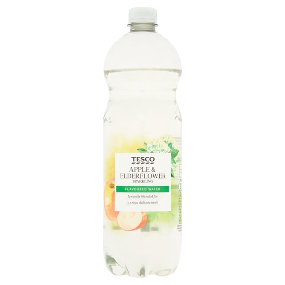 Tesco Apple & Elderflower Sparkling Water 1 Litre, Imported from Britain