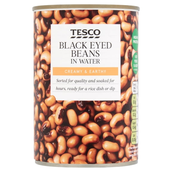 Tesco Black Eyed Beans In Water 400G, Imported from Britain