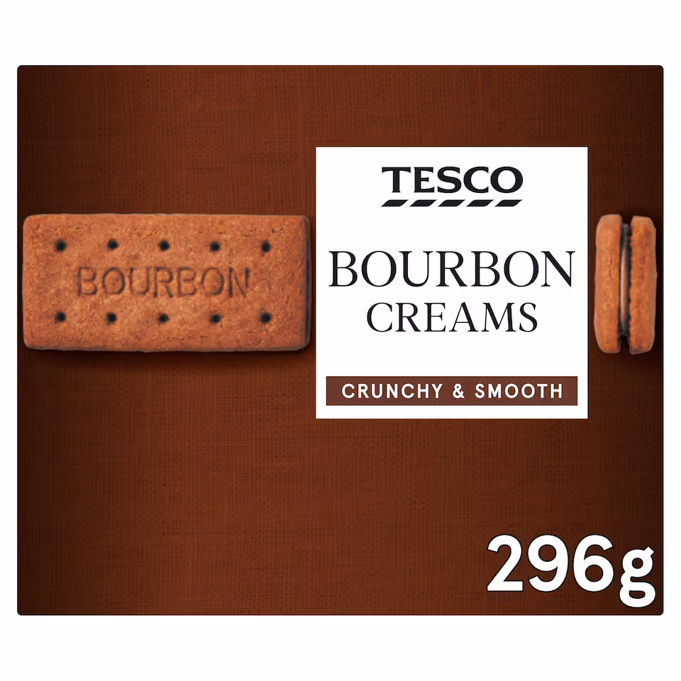 Tesco Bourbon Creams Biscuits 296G - Pack of 2 - From England