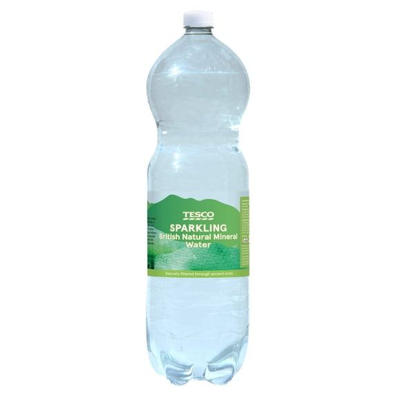 Tesco British Natural Mineral Water Sparkling 2L, Imported from Britain