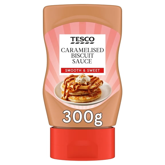Tesco Caramelised Biscuit Sauce 300g, Imported from Britain