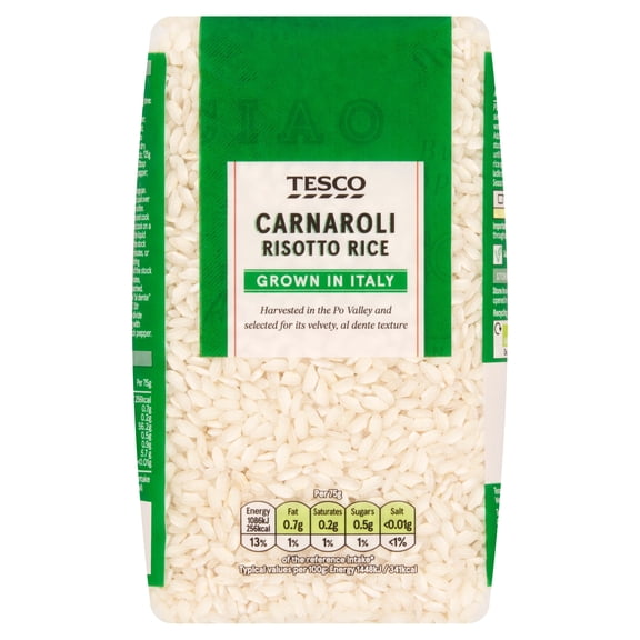 Tesco Carnaroli Risotto Rice 500G, Imported from Britain