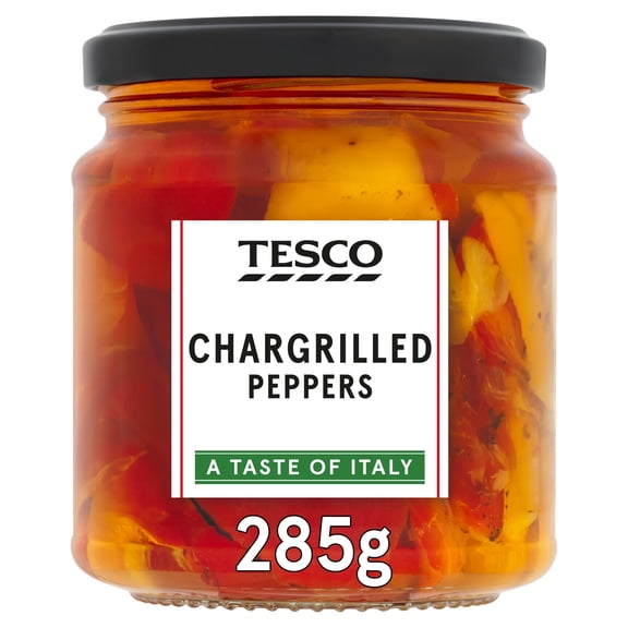 Tesco Chargrilled Peppers 285g, Imported from Britain