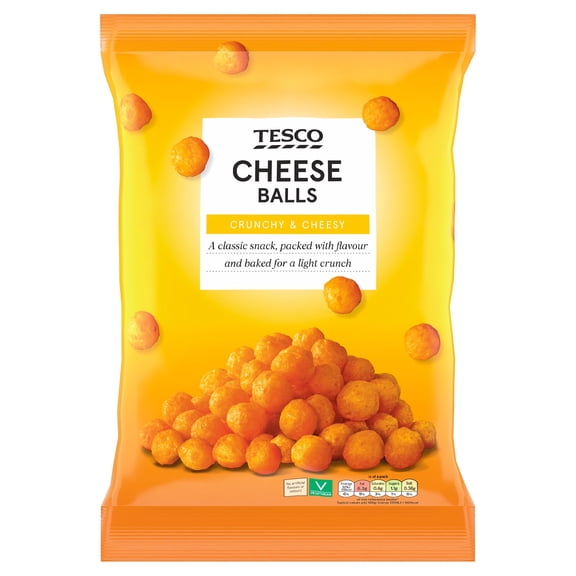 Tesco Cheese Balls Snacks 150G, Imported from Britain