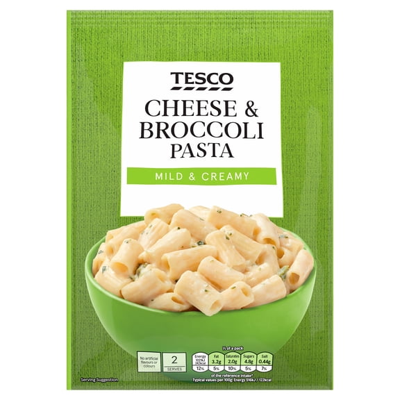 Tesco Cheese & Broccoli Pasta 120g, Imported from Britain