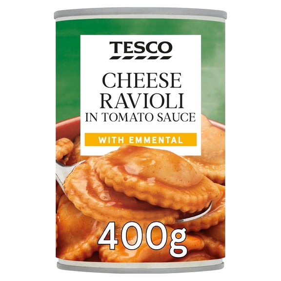 Tesco Cheese Ravioli In Tomato Sauce 400G, Imported from Britain