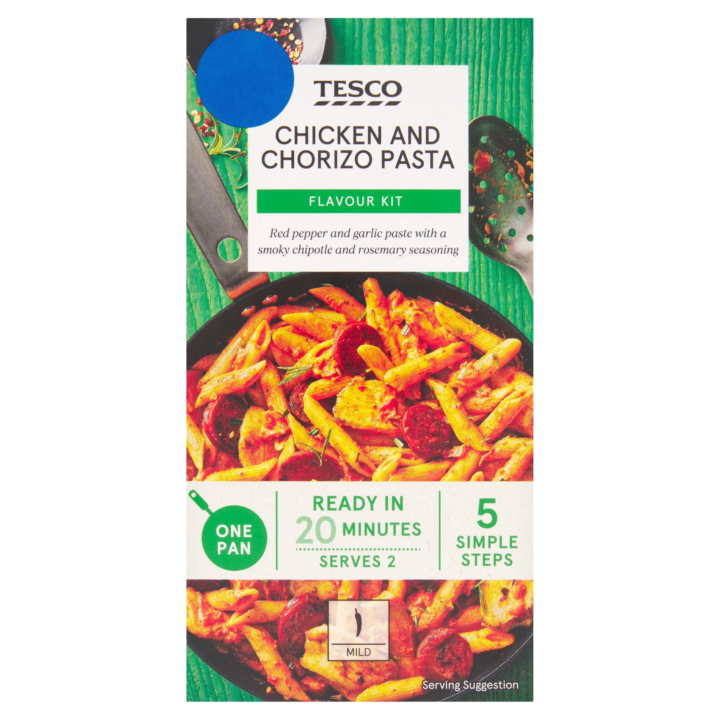 Tesco Chicken Chorizo Pasta Flavour Kit 28g, Imported from Britain