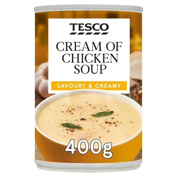 Tesco Cream Of Chicken Soup 400G, Imported from Britain