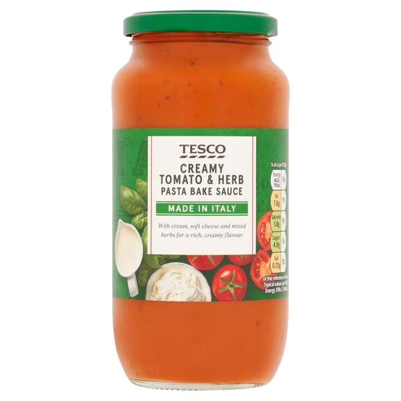 Tesco Creamy Tomato & Herb Pasta Bake Sauce 500g, Imported from Britain