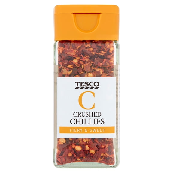 Tesco Crushed Chillies 28G, Imported from Britain