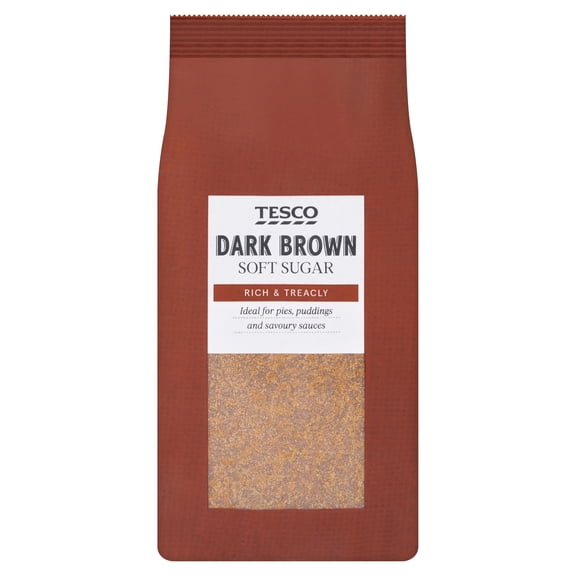 Tesco Dark Brown Soft Sugar 500g, Imported from Britain