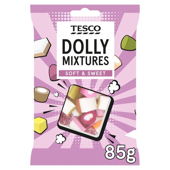 Tesco Dolly Mixtures 85G, Imported from Britain