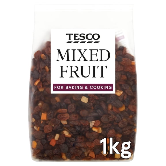 Tesco Dried Mixed Fruit 1Kg, Imported from Britain