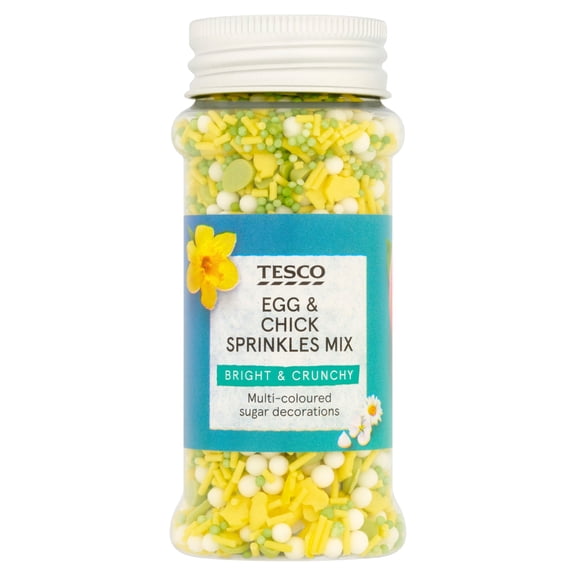 Tesco Easter Egg & Chick Sprinkles Mix 75g, Imported from Britain