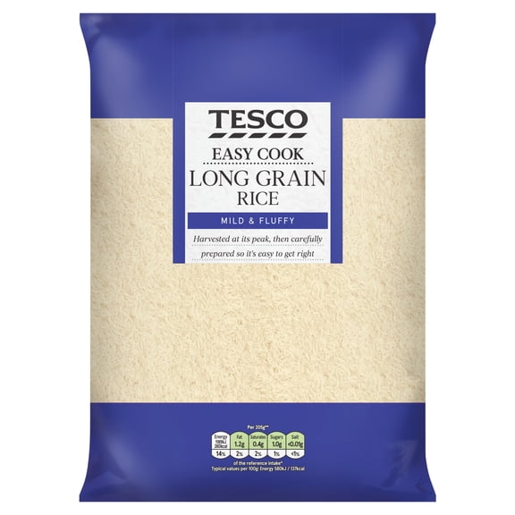 Tesco Easy Cook Long Grain Rice 4Kg, Imported from Britain
