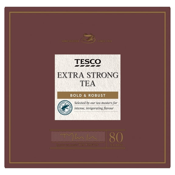 Tesco Extra Strong Tea 80 Bags 250G, Imported from Britain
