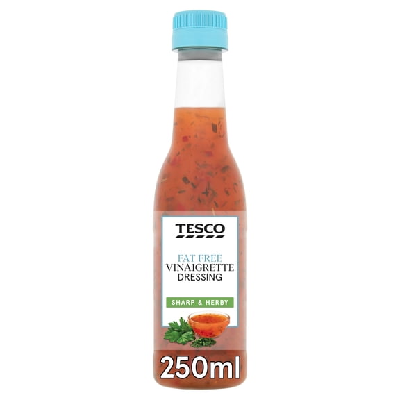 Tesco Fat Free Vinaigrette Dressing 250Ml, Imported from Britain