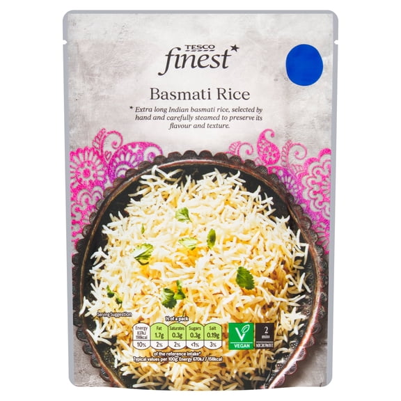 Tesco Finest Basmati Rice 250g, Imported from Britain