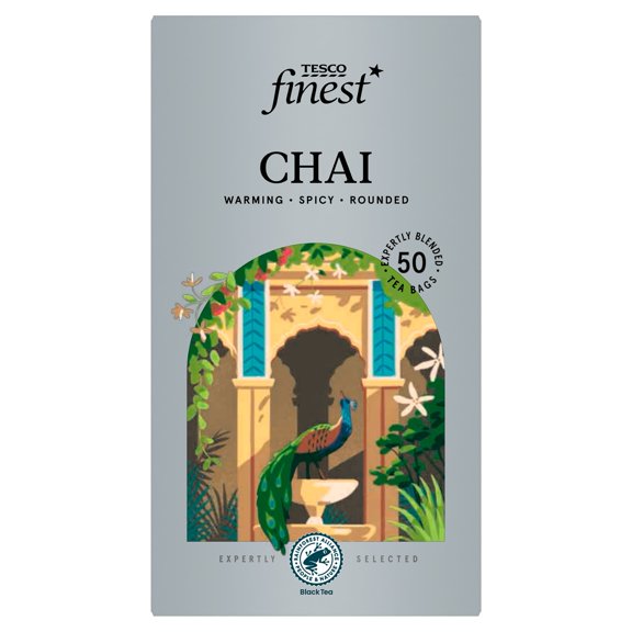 Tesco Finest Chai 50 Tea Bags 125G, Imported from Britain