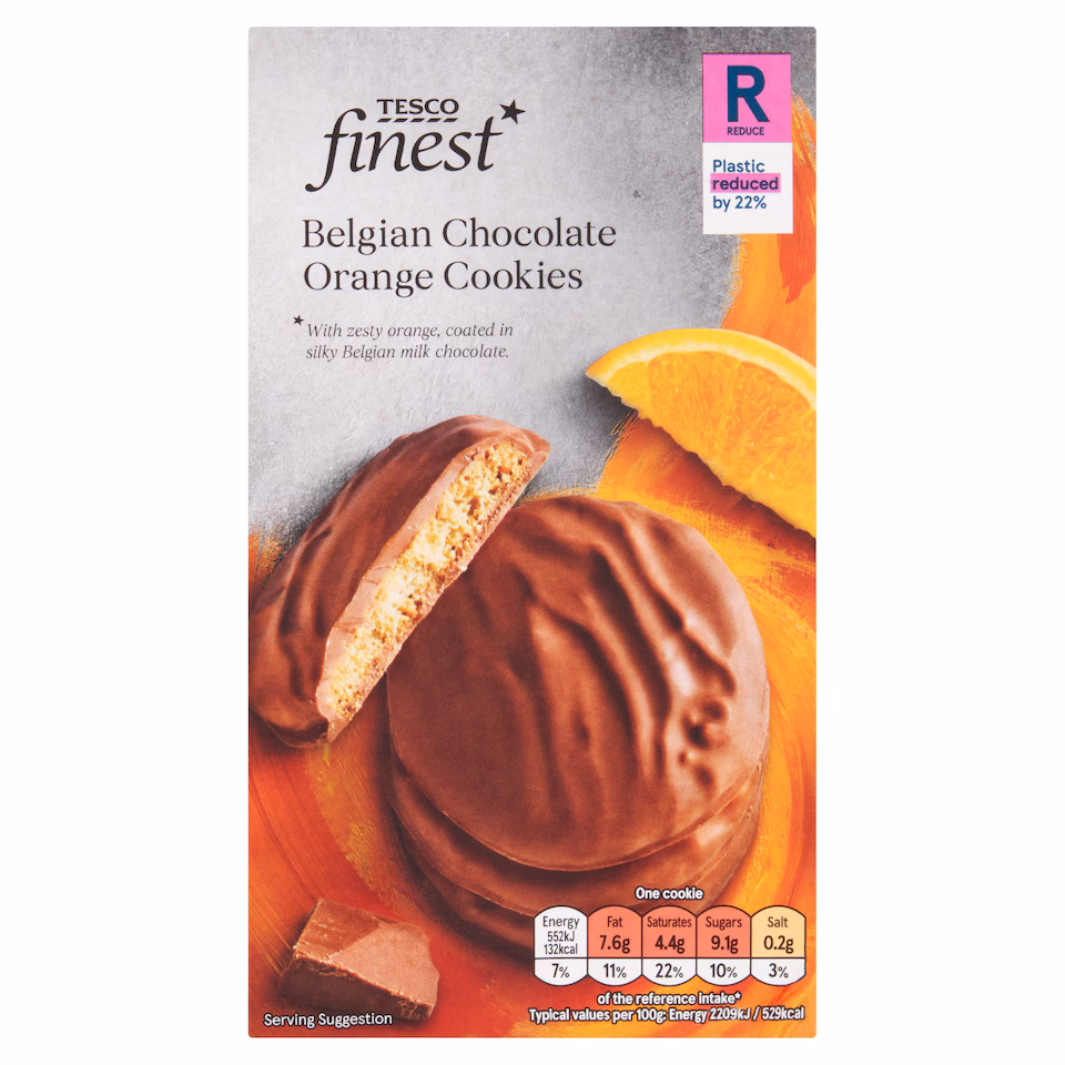Tesco Finest Chocolate Orange Cookies 200G - British Biscuits