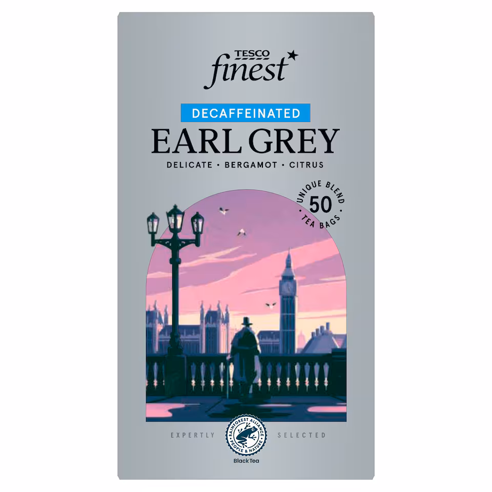 thumbnail image 1 of Tesco Finest Decaffeinated Earl Grey 50 Tea Bags 125g, 1 of 1