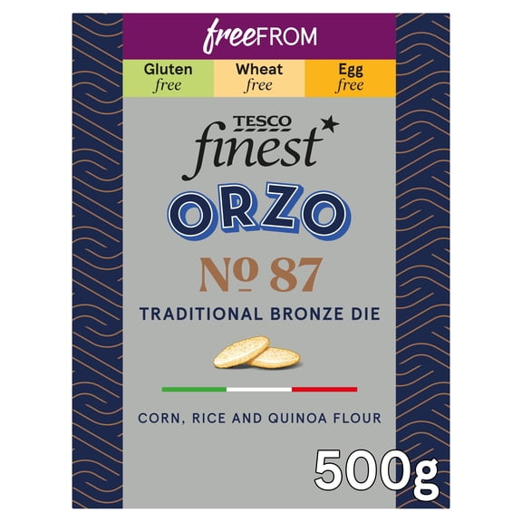 Tesco Finest Free From Orzo 500G, Imported from Britain