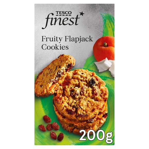 Tesco Finest Fruity Flapjack Cookies 200g, Imported from Britain
