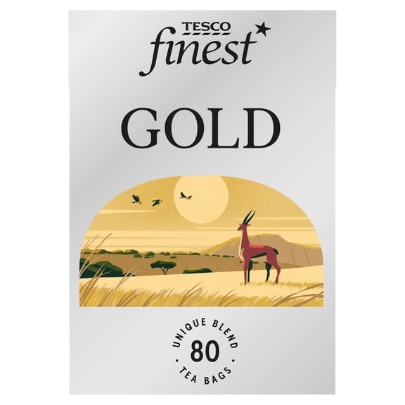 Tesco Finest Gold Tea Bags 80 Pack 250g, Imported from Britain