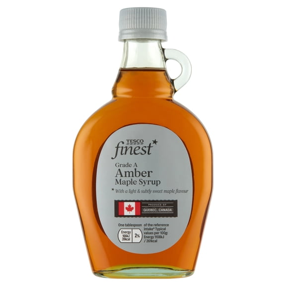Tesco Finest Grade A Amber Maple Syrup 330G, Imported from Britain