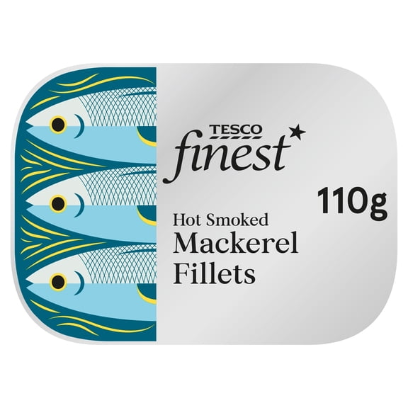 Tesco Finest Hot Smoked Mackerel Fillets 110G, Imported from Britain