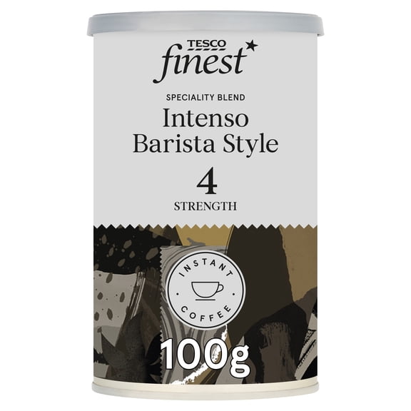 Tesco Finest Intenso Barista Style Instant Coffee 100g, Imported from Britain