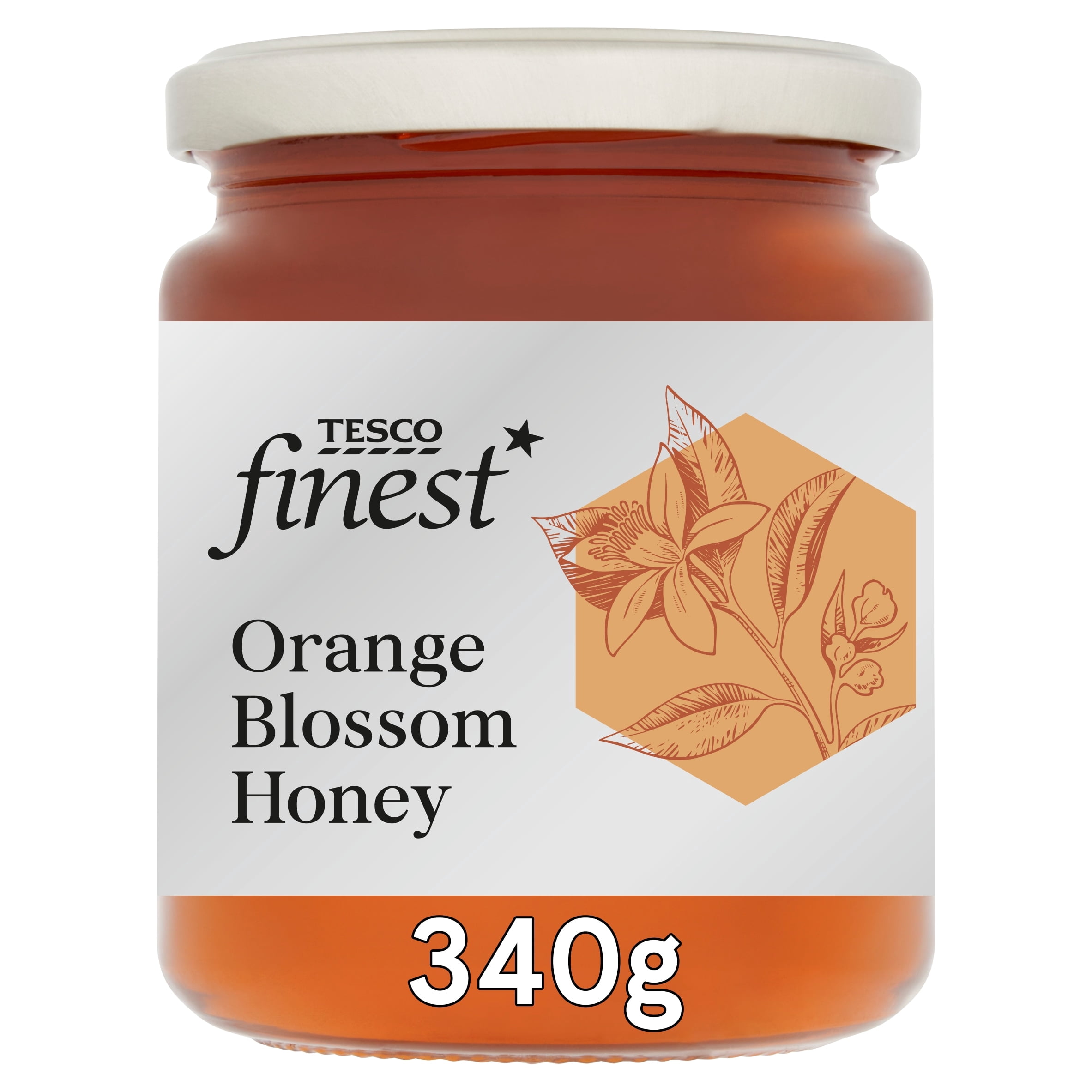 Tesco Finest Orange Blossom Honey 340G, Imported from Britain