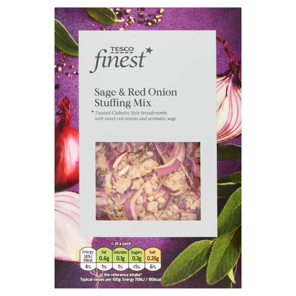 Tesco Finest Sage & Red Onion Stuffing 130G, Imported from Britain