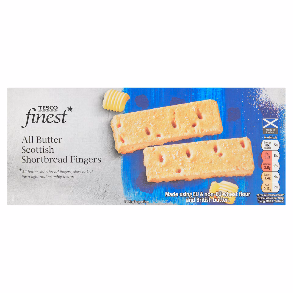 Tesco Finest Scottish Shortbread Fingers 165G - English Biscuits