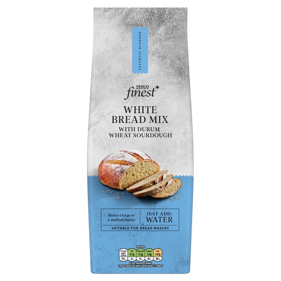 Tesco Finest White Bread Mix 500g, Imported from Britain