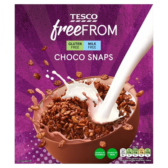 Tesco Free From Choco Snaps 300G., Imported from Britain